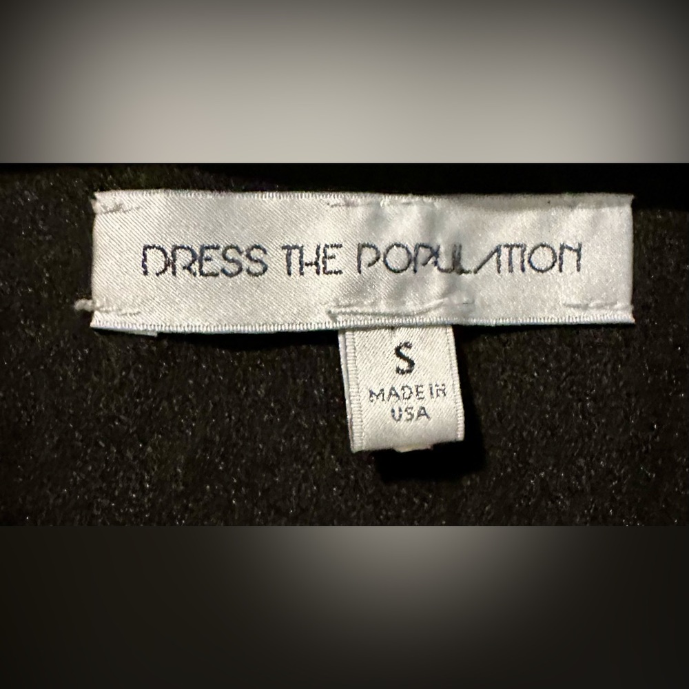 Dress the Population Sleeveless Black Brocade Kennedy Illusion Sheath Dress - Picture 8 of 8